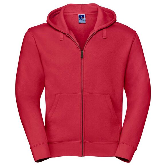 Russell Mens Authentic Full Zip Hoodie / Classic Red